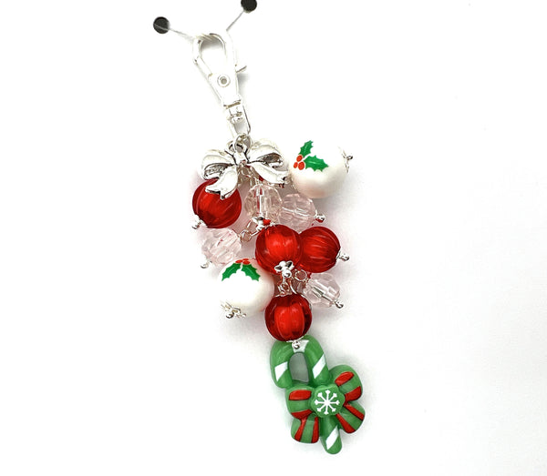 Christmas Candy Cane Charm Clip or Paper Clip
