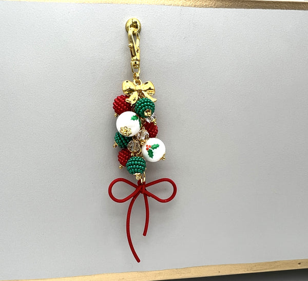 Christmas Bow Charm Clip
