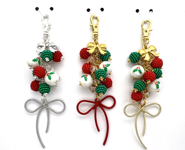 Christmas Bow Charm Clip