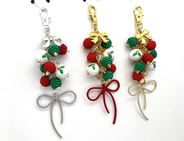 Christmas Bow Charm Clip