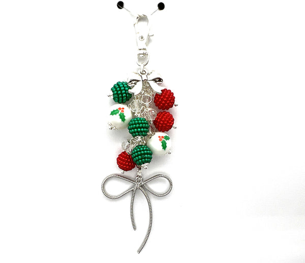 Christmas Bow Charm Clip