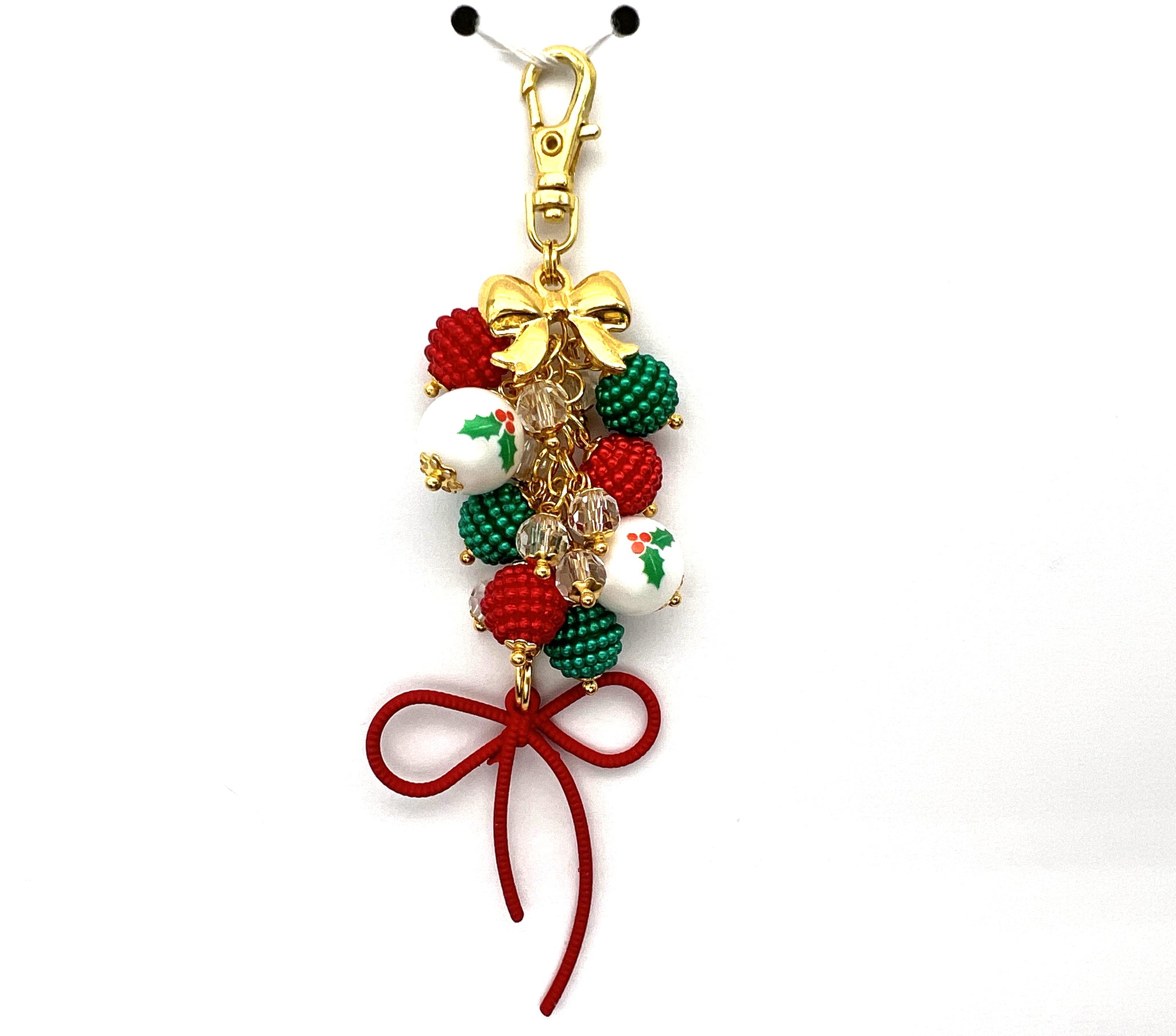 Christmas Bow Charm Clip