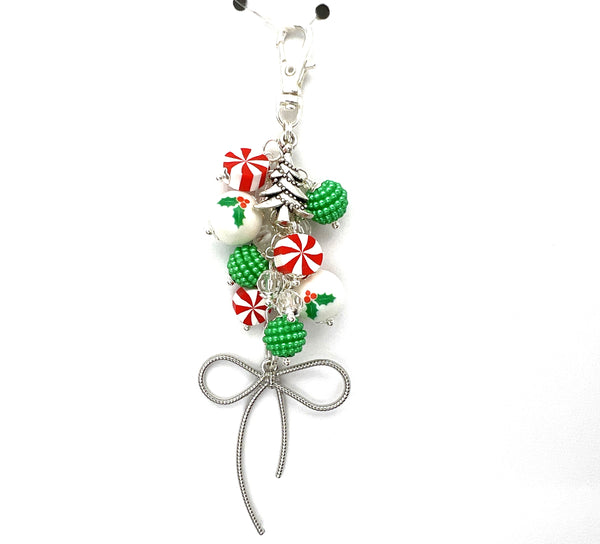 Christmas Bow Charm Clip