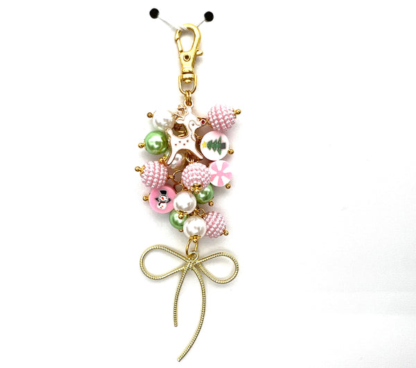 Christmas Bow Charm Clip