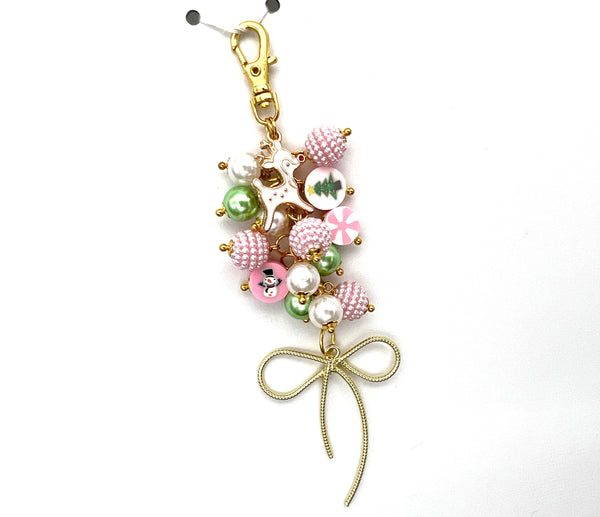 Christmas Bow Charm Clip