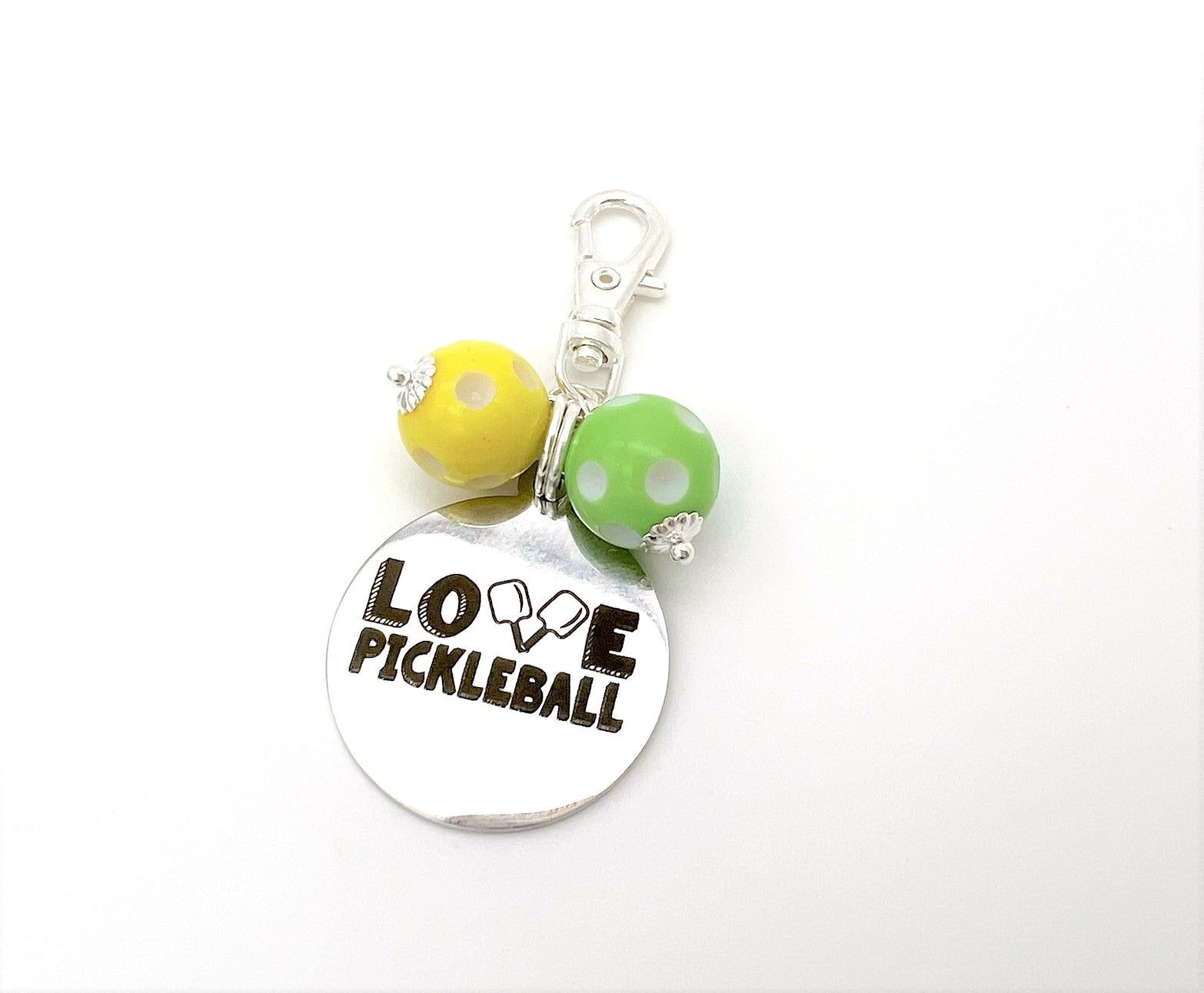 Pickleball Zipper Pull Charm
