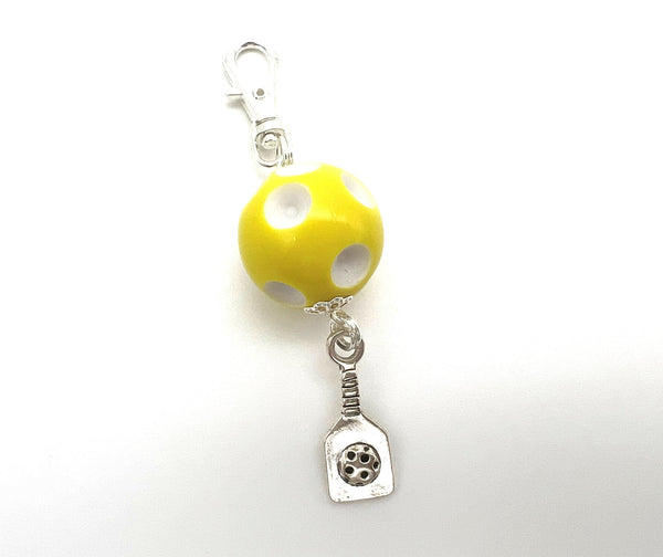 Pickleball Bag Zipper Pull Charm Clip