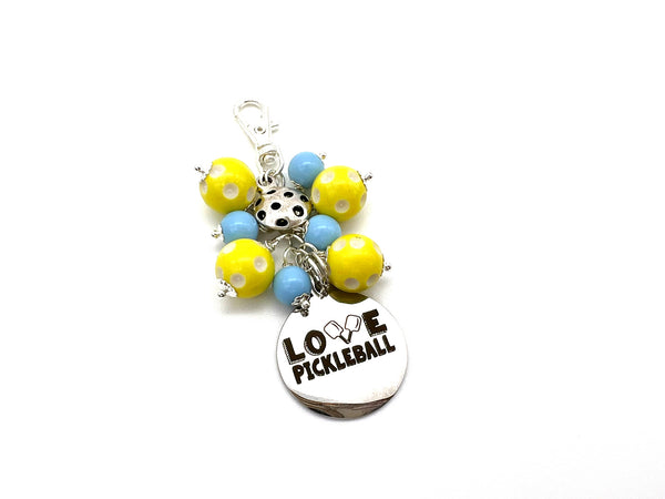 Pickleball Zipper Pull Charm UNC