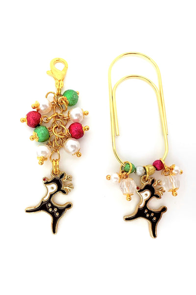 Christmas Reindeer Charm Clip or Paperclip