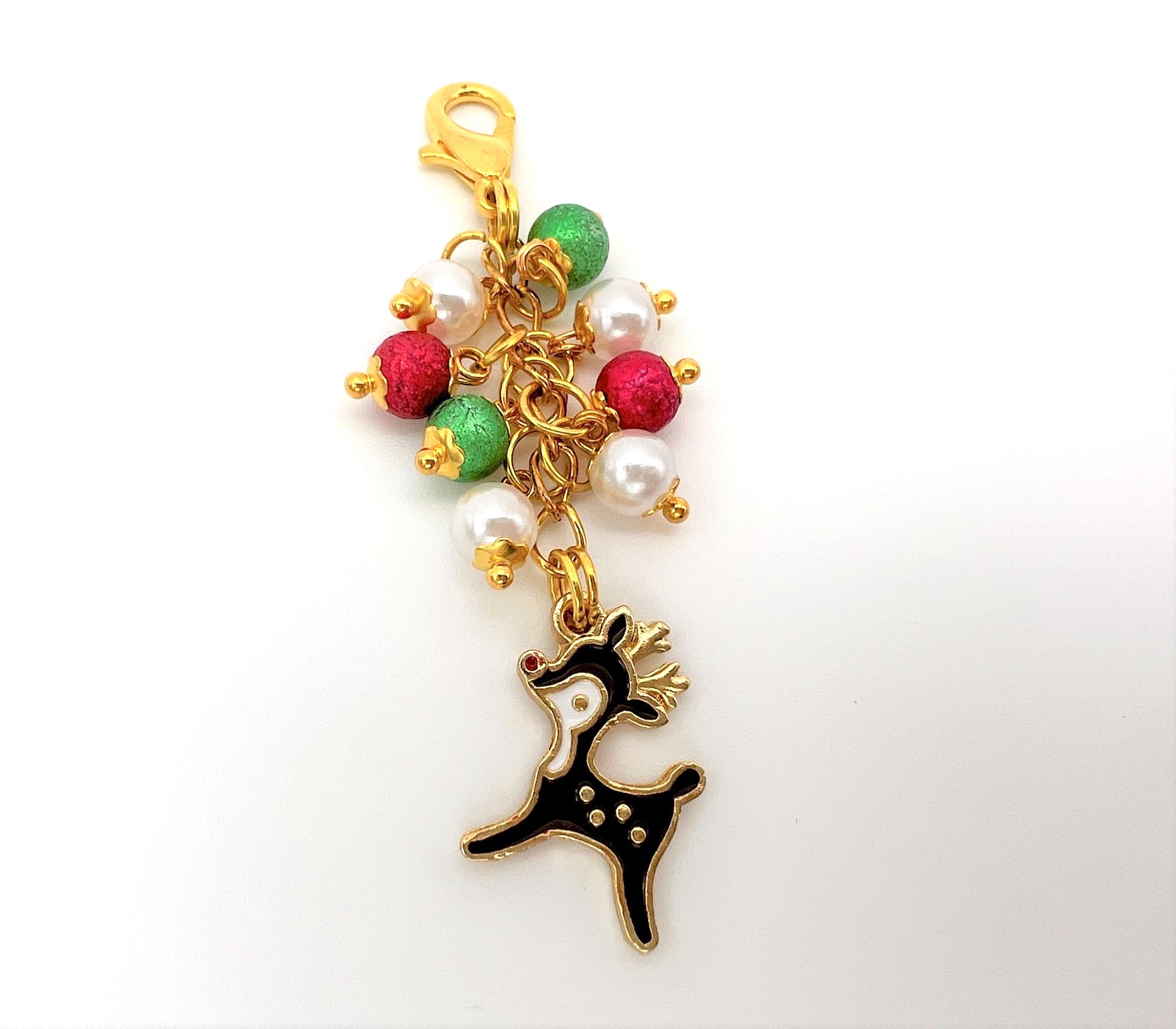 Christmas Reindeer Charm Clip or Paperclip