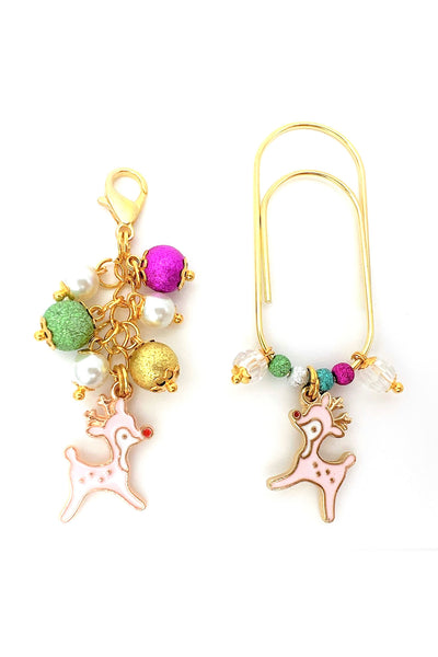 Christmas Reindeer Charm Clip or Paperclip