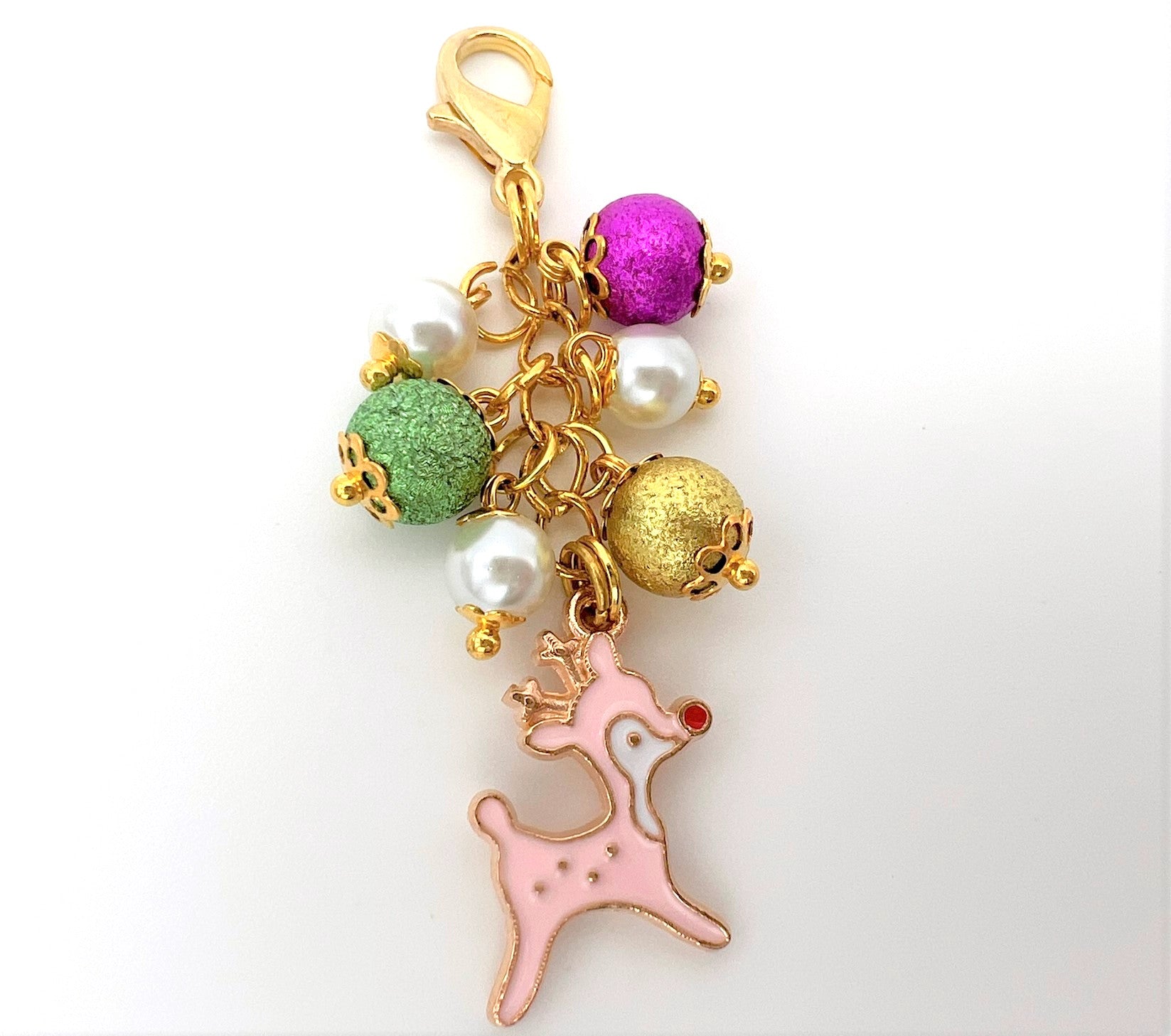 Christmas Reindeer Charm Clip or Paperclip