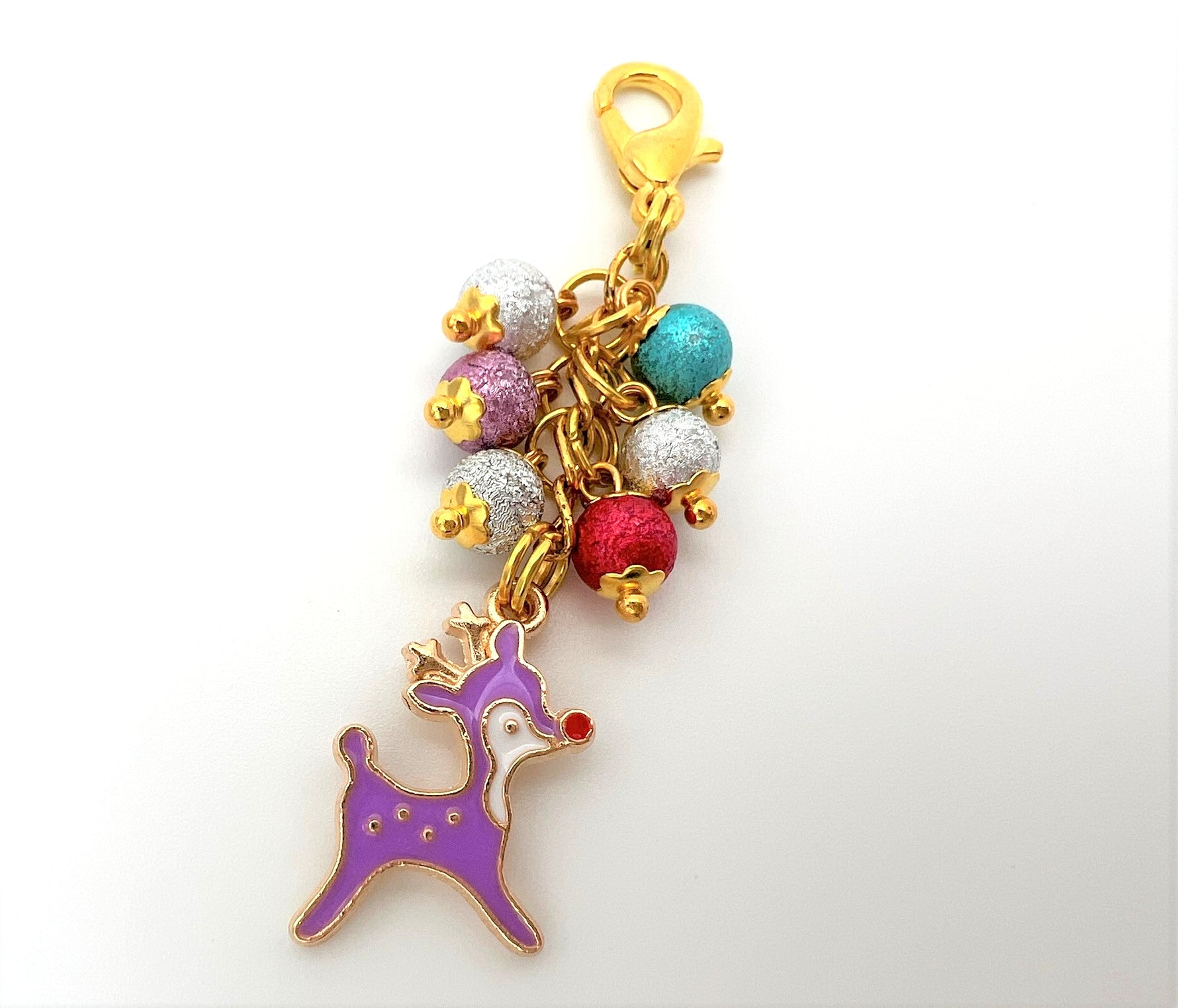 Christmas Reindeer Charm Clip or Paperclip