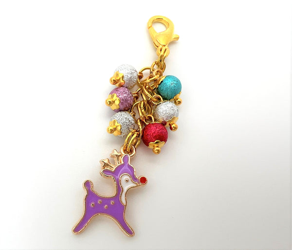 Christmas Reindeer Charm Clip or Paperclip