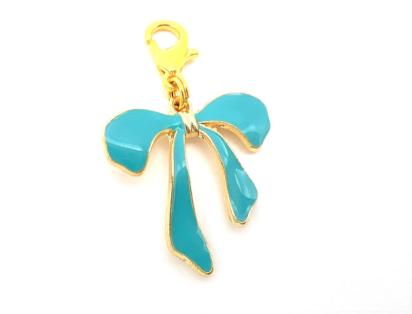Tiffany Blue Bow Planner Charm Clip