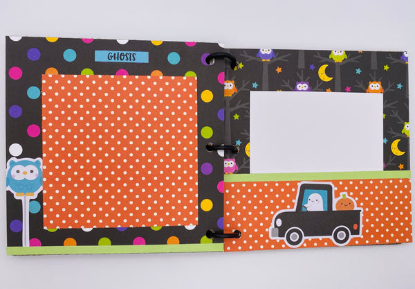 Premade Halloween Scrapbook Photo Album