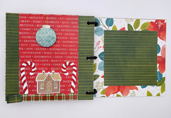 Premade Christmas Scrapbook Photo Album