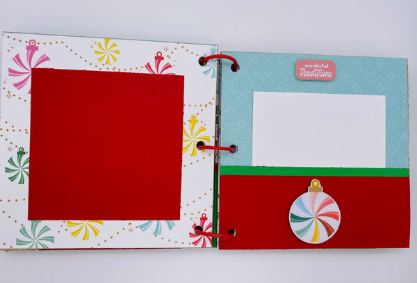 Premade Christmas Scrapbook Photo Album