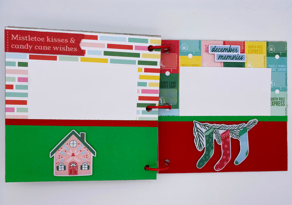 Premade Christmas Scrapbook Photo Album