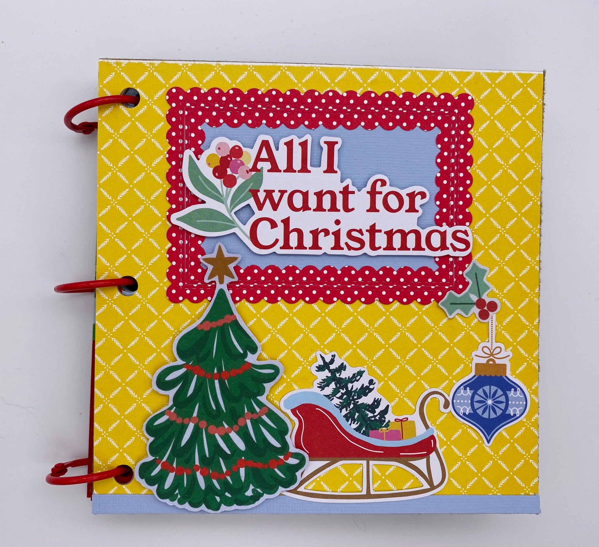 Premade Christmas Scrapbook Photo Album