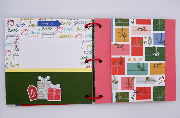 Premade Christmas Scrapbook Photo Album