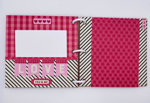 Premade Valentine's Day Scrapbook Photo Album