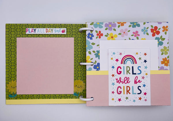 Premade Girl Scrapbook Photo Album