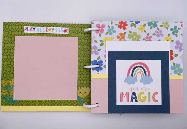Premade Girl Scrapbook Photo Album