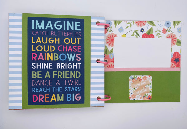 Premade Girl Scrapbook Photo Album