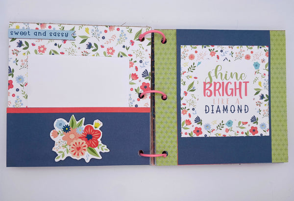 Premade Girl Scrapbook Photo Album