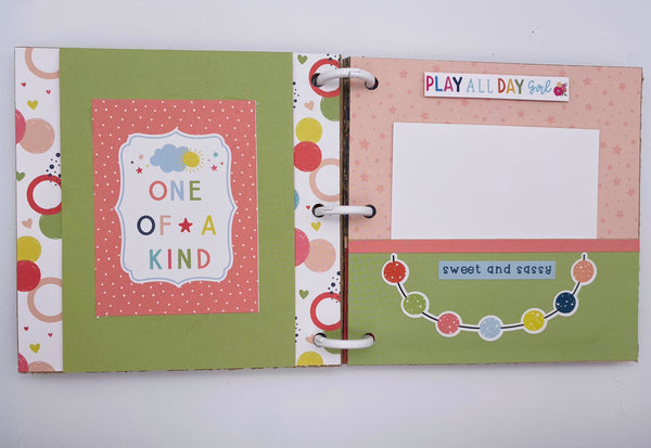 Premade Girl Scrapbook Photo Album