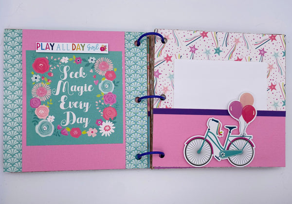 Premade Girl Scrapbook Photo Album