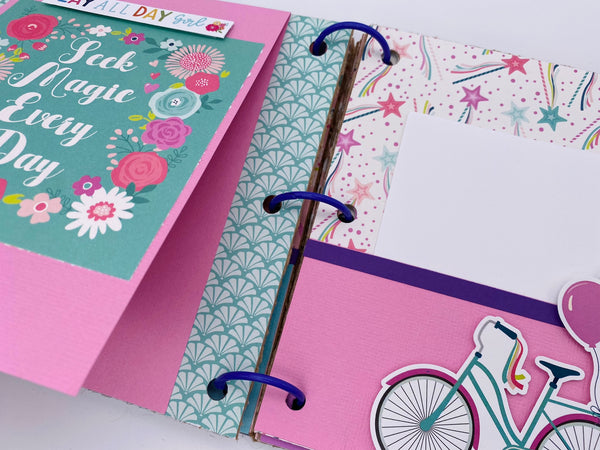 Premade Girl Scrapbook Photo Album