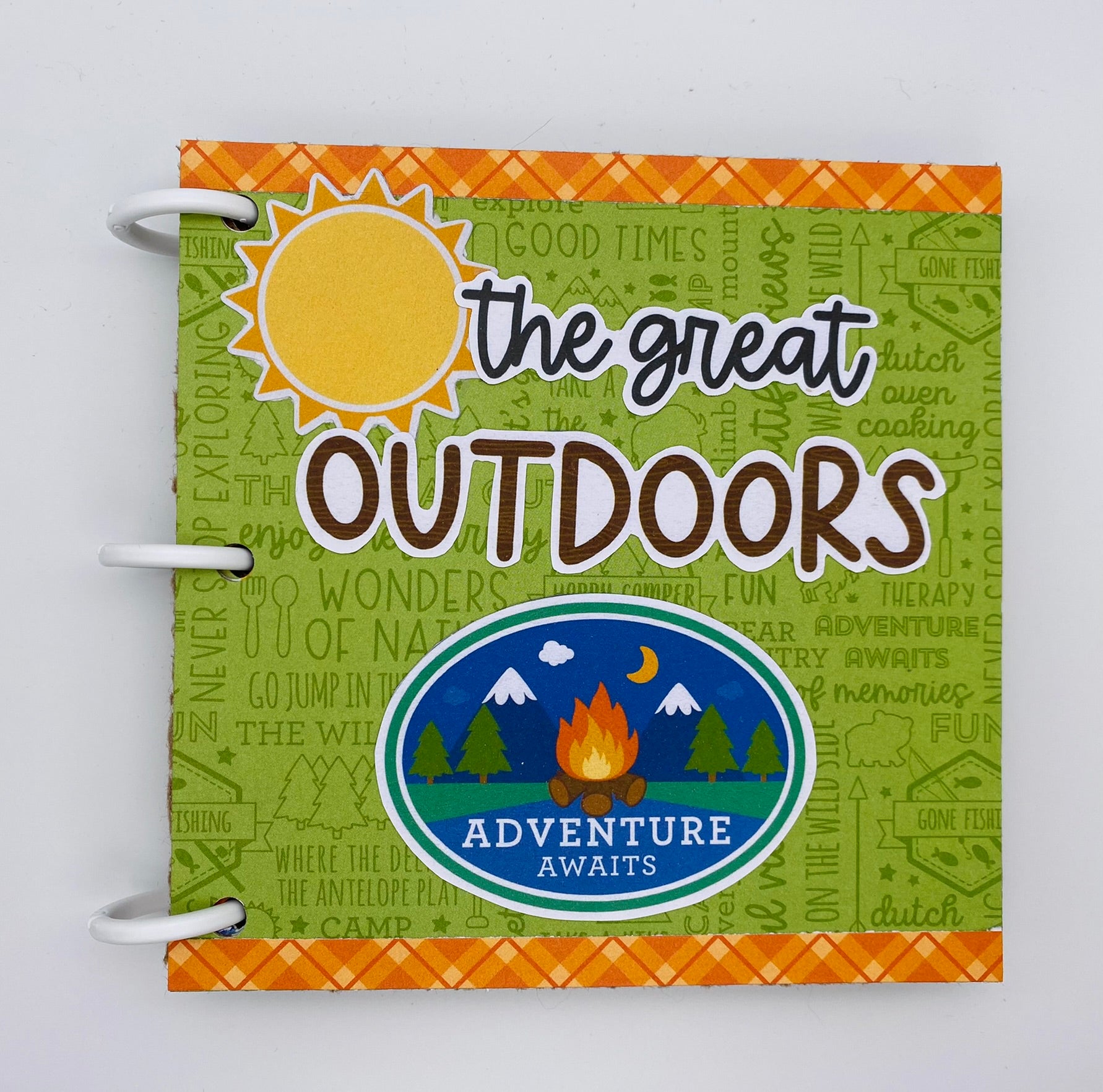 Premade Outdoor Camping Scrapbook Photo Album