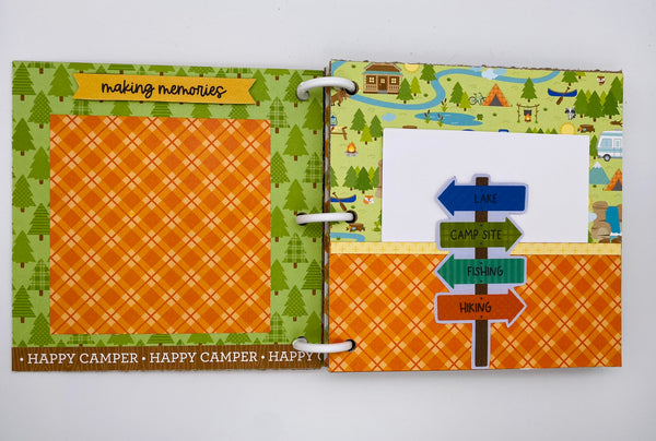 Premade Outdoor Camping Scrapbook Photo Album