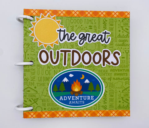Premade Outdoor Camping Scrapbook Photo Album