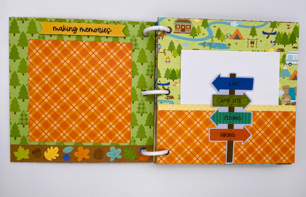Premade Outdoor Camping Scrapbook Photo Album